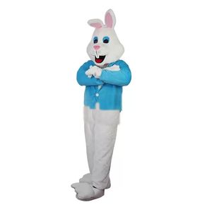 2022 White Rabbit Bunny Mascot Costumes Christmas Fancy Party Dress Personaggio dei cartoni animati Outfit Suit Adulti Taglia Carnevale Pasqua Abbigliamento a tema pubblicitario
