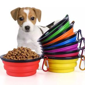 Pet Dog Bowls Vouwen draagbare hondenvoercontainer