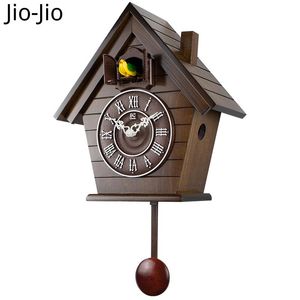 Wall Clocks Wood Cuckoo Clock Mechanism Bird Living Room Pendulum Bell Garden Modern Bedroom Swing Reloj Decor Gift Ideas