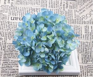 Artificial Flowers Wall silk Hydrangea Flower Head For Wedding Home Decoration