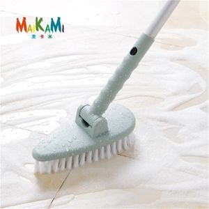 MAIKAMI Cleaning Tools Floor Toilet Bath Long Handle Bristle Brush Bathroom Tiles Cleaning Brush Long Handle Drop 201214