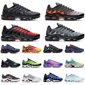 2023 Plus TN Se Herrskor Topografipaket Spider Web Triple Black Röd Orange Gradient Vit Pastellblå Worldwide Sports Trainers