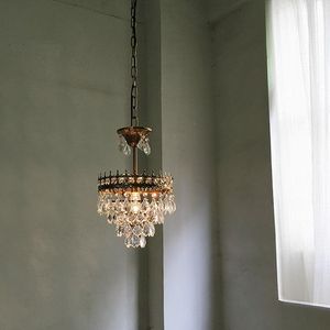 Anhänger Lampen Loft Decor Nordic Lampe Lichter LED Eisen Hanglamp Kristall Vintage Leuchten Schlafzimmer Leuchte Suspendu LightingPendant