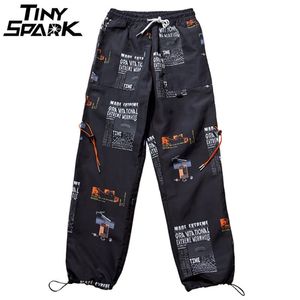 Summer Joggers Hip Hip Pant Star Print Men Harajuku Sweatpantwear Fashion Fashion Pants casuais calças de suor White 201128