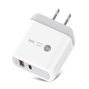 2 porty PD18W QC3.0 USB ładowarka UE/US/UK Plug iPhone Xiaomi Samsung Oppo Vivo Phone Szybkie adapter ładowania