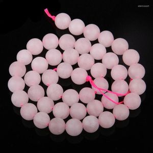 Outras contas de sementes de quartzo rosa fosco por atacado formato redondo de pedra natural 4 6 8 10 12 mm DIY para pulseira 15 