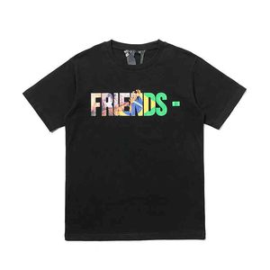 Herren T Shirts Trendy Vlones Brazilian Flag Exclusive Flame Big V Kurzarm T Shirt Herren und Damen Freizeit T Shirt