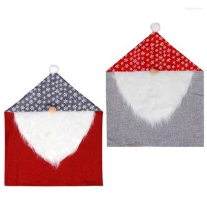 Stol Cover Christmas Cover Gnome Dining Back Slipcover For Room Kitchen Bankett Xmas Holiday Party Decor LX0D