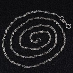 Chains Solid 925 Sterling Silver Necklace Italy Twisted Singapore Chain With Spring Clasp And Hallmark Tag 1 PieceChains