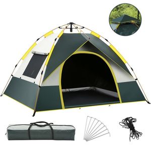 Dobrável impermeável toldos camping tendas automático ao ar livre esporte família 3-4 pessoa casa pop-up pop-up pop-up instantinal barraca de barraca de praia de praia solar tendas