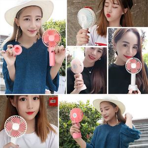 Rechargeable Mini Fan Hand Held Party Favor 1200mAh USB Office Outdoor Household Desktop Pocket Portable Travel Electrical Appliances Air Cooler DHL