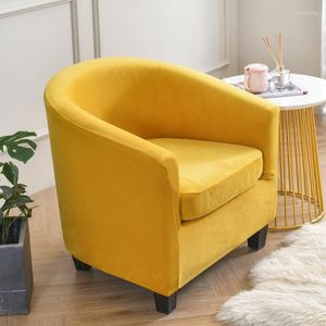 Sandalye kapakları 27 Molors Velvet Arc Koltuklu Kanepe Kapak Elastik Slipcover Ofis/Oturma Odası Resepsiyon Zinciri İçin Çıkarılabilir Tek Yastık