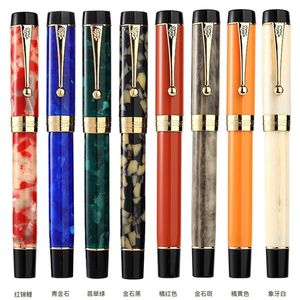 Jinhao 100 Centennial Resin Fountain Pen EF/F 18KGP M / Bent Nib 0.5 /1.2mm with Converter Golden Clip Business Office Gift Pen 220812