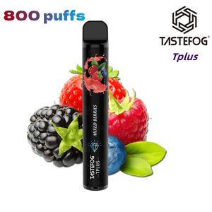 2% Nic 800 Puffs Disposable Vape Pen Shenzhen E-Cigarette Manufacturer Wholesale Tastefog 11Eliquid Flavors with Spanish Engish Packaging Box