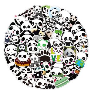 50pcs-pak panda zwierzę słodkie kreskówkowe naklejki hurtowe winylowe naklejki wodoodporne laptopy samochodowe scrapbooking butelka do buta gitarowa deskorolka JDM Bagaż naklejka