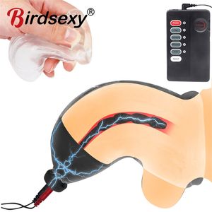 Man Chastity Cage Silicone Urethral Sound Electro Stimulator Urethra Sounding Leksaker För Män Kuk Ring Ball Stretcher Testikel 220329