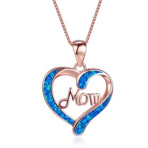 2022 New S925 Sterling Silver Favor Heart-shaped MOM Letter Pendant Necklace Mother's Day Gift Jewelry