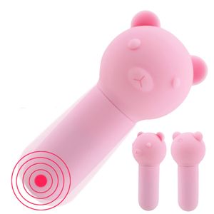 OLO Bullet Vibratore Uovo vibrante Stimolatore del clitoride Giocattoli sexy per le donne Ricarica USB a 10 frequenze Massaggiatore punto G Little Bear