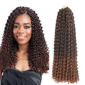 Passion Twist Hair Ombre Blonde Water Wave Braids for Butterfly Crochet Hair for Women Passion Twist Braiding Hair Extensions