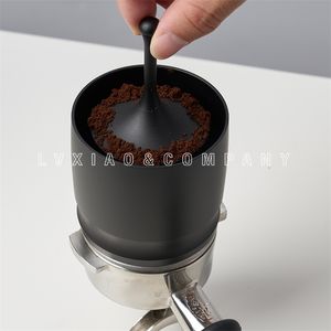 Смотреть на кофейный порошок контейнер дозирование кольцо кольцо алюминиевый сплав Barista Coffee Tools Espresso Compware Black для EK43 / 58 мм 210326