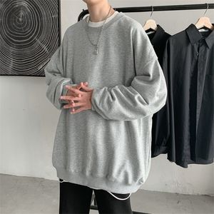 男性パーカーブラックホワイトヒップホップパンクプルオーバーストリートウェアカジュアルファッション服メンズ特大韓国原宿男性服220325