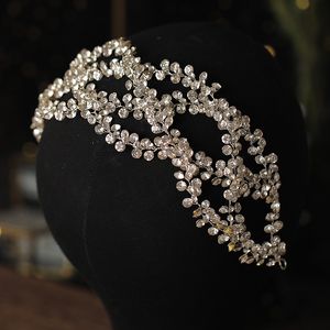 Kadın Kafa Bantları Düğün Hairbands Bayan Saç Bandı Gelin Kafa Rhinestones Bantlar Kız Sokak Fotoğrafçılığı Headdress Bayan Saç Hoop