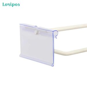 10pcs Supermarket Clear Pvc Price Tag Sign Label Display Holder Price Advertising Promotion Name Card Shelf Talker Clips Holders