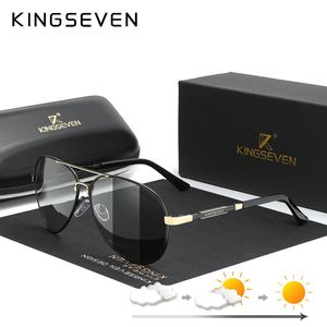 KINGSEVEN Mode Aluminium Rahmen Pochrome Sonnenbrille Für Männer Frauen Polarisierte Chameleon Linsen Brillen Fahren Pilot Brille 220511