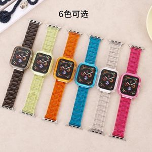 smart watch cinturini sportivi tpu crystal color clear watch cinturino cinturino per apple iwatch 38 40 42 44mm smartwatch bands