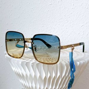 2022 New H Tone Fashion Негабаритная большая рама солнцезащитные очки женщин дизайнерский бренд роскошные буквы подвесные подвесные рамки Brames Brames UV400 Высококачественное