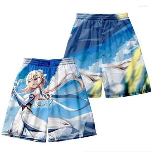 Męskie spodenki Genshin Impact 3d Print Men Men Pływanie Trunks Szybkie plażę plażową Surf Surf Surf Surf Szybkie suche krótkie krótkie krótkie