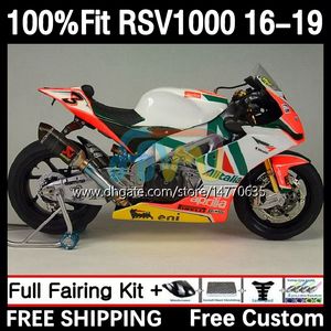 アプリリアRSV4 RSVの射出型ボディ1000 RSV-1000 RSV1000R 16-19ボディワーク5DH.43 RSV1000 R RR 16 17 18 19 RSV1000RR 2016 2018 2018 2019フェアリングレッドホワイト