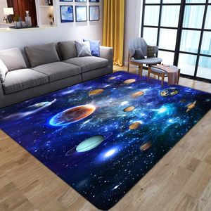 Teppiche Wunderschöne Space Teppichs Universum Stars gedruckt Play Floor Matten Kinderspieler groß für häusliche Wohnzimmer Schlafzimmer Betsidige