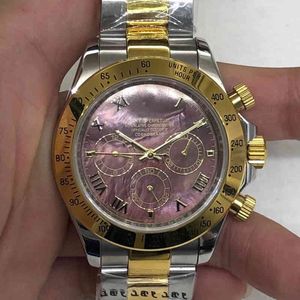 Uxury Watch Date GMT Luxury Watches for Mens Mechanical Watch Purple Six agulha Tongna totalmente automática DL06 Genebra para homens Swiss Wristwatches