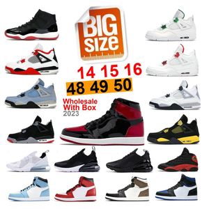 Big Size 14 15 16 Basketball Shoes Large 48 49 50 Sneakers University Blue Bred Patent 1 DARK MOCHA Red Metallic Fire Red 4 White Oreo Black cat Wholesale