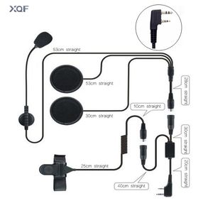 Kask z zestawem słuchawkowym 2 Pin PTT motocyklowe słuchawki do walkie-talkie Baofeng Puxing Ham Radio dwukierunkowe 220812