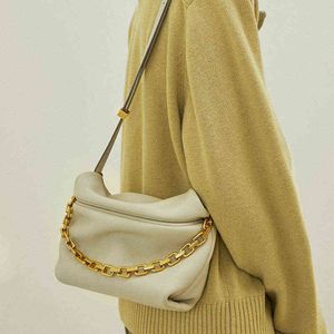 أزياء جلدية أصلية من النساء الكتف حقائب المصمم سلسلة سميكة حقيبة يد فاخرة كروسة حقيبة الأوبس محفظة صغيرة 2022 220427