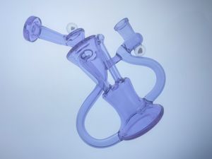 Cachimbos 4 braços reciclam cfl roxo com 2 opalas junta de 14mm de alta qualidade