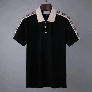 2022 デザイナーポロシャツ男性高級ポロカジュアルメンズ Tシャツヘビ蜂レタープリント刺繍ファッションハイストリートマン Tシャツ M-3XL