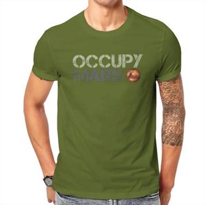 Mäns T-shirts Mars 2022 Space Explorers Occupy Classic Tshirt Högkvalitativa grafiska män Summer Short Sleeve Cotton Haruku T-shirt