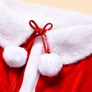 Costume di Natale delle ragazze del bambino del bambino che copre gli insiemi di un vestito di formato per 0-bambine del bambino Santa Cosplay usura di Natale LJ201223