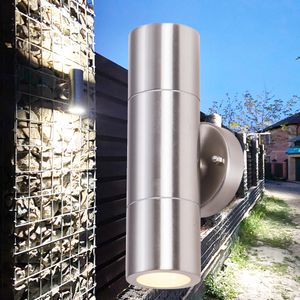Utomhus rostfritt stål led vägglampa vattentät modern väggljus dekoration sconce trädgård veranda belysning