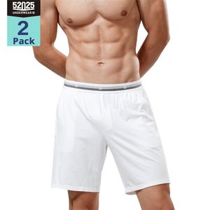 52025 pijama calças 2-pack shorts de sono homens pijama algodão modal respirável com bolsos confortável sleepwear 220419