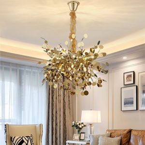 Modern Chandelier lamp for Kitchen Island Flower Indoor Loft Gold LED Hanging Lamp Pendant Light Home Decoration Fixture