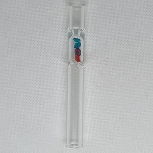 Clear Pyrex Glass One Hitter Pipe Smoking Tobacco Herb Pipes Holder Filter Tip OD 12mm Steamroller Piece Rolling Paper