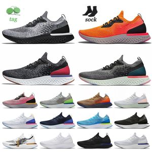 Midnight navy blue mens womens running shoes authentic epic react 2 knit sneakers triple black white rose pink bright orange pale yellow beige pewter sea mist sneaker