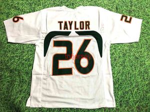 CHEAP CUSTOM #26 SEAN TAYLOR HURRICANES WHITE JERSEY or custom any name or number jersey