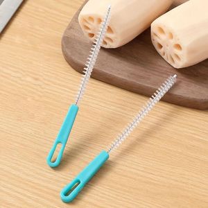 Stainless Steel Straw Clean Brush Reusable Lotus Root Teapot Wash Brushes Soft Hair Suction Glass Tube Cleaner Kitchen Gadgets