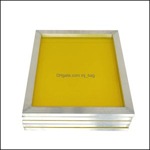 Verktygsdelar Verktyg Hem Trädgård Aluminium cm Skärmtryckram sträckt med vit T Silk Print Polyester Yellow Mesh för Printe