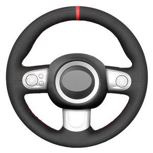 Koło kierownicze obejmują czarne zamszowe okładka samochodu dla mini coupe Cooper Clubman Roadster 2004-2022Seering